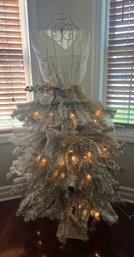 Mannequin Frosted Light Up Christmas Tree