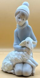 Lladro Shepherd With Lamb 4676 Porcelain Figurine
