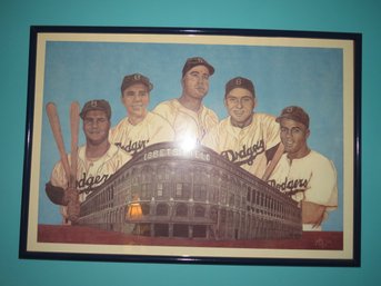 Boys Of Summer Ebbets Field Brooklyn Dodgers 1984 Framed Memorabilia By Mike E
