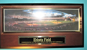 Ebbets Field Commemorating The 1955 World Series Home Run By Roy Campanella Wall Memorabilia