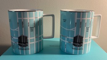 Tiffany & Co. New York Fifth Avenue Limited Manhattan Map Mugs With Gift Box