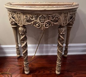 Italian Neo-Classic Gilt Demilune Console Accent Table