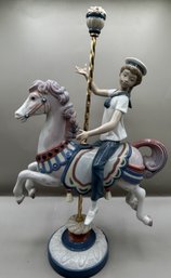 Lladro Porcelain Figurine Boy On A Carousel Horse