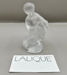 Lalique Crystal Figurine The Huntress Diana With Fawn, With Box