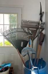 Pruner, Rakes,  And Assorted Lot Of Garden Tools- 8 Pieces