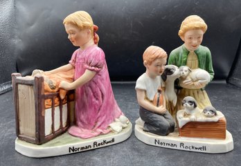 Norman Rockwell Select Collection Limited Edition Figurines 1980, 2 Piece Lot
