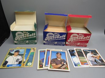Topps Baseball Picture Cards Traded Series 1987, 1988, 1989 - Lot Of 3