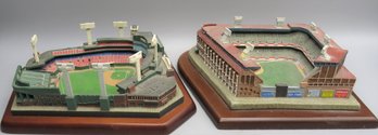 The Danbury Mint Fenway Park Home Of The Boston Red Sox & Ebbets Field Home Of The Brooklyn Dodgers - Lot Of 2