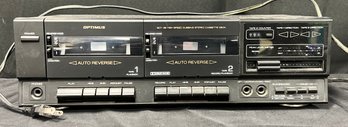 Optimus SCT-36 Double Cassette Deck Record With Auto Reverse Model 14-658