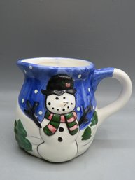Hermitage Pottery Snowman Creamer, Ceramic
