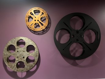 Classic Film Reel Wall Decor - 3 Pieces