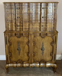 Vintage French Provincial Style Highboy Dresser