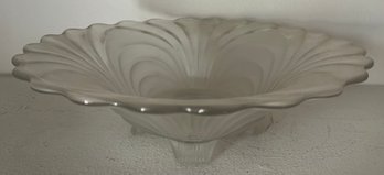 Mid Century Frosted Footed Centerpiece Bowl