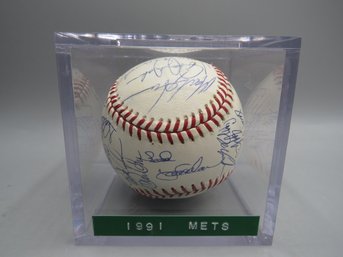 Mets 1991 Autographed Baseball In Box