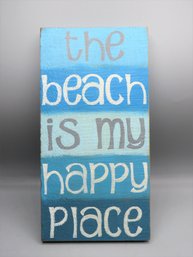 'the Beach Is My Happy Place' Hand Painted, Signed Nicola Sumner Sun Sign
