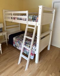 Twin Over Twin Bunk Bed White