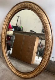 Wood Framed Oval Mirror