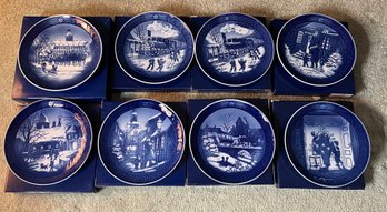 Royal Copenhagen Annual Christmas Plates - 8 Piece Lot