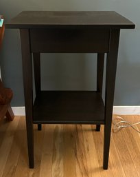 Black Wood Night Table With 1 Draw