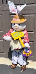 Large Felt Easter Bunny Statue