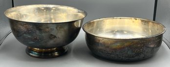 Silver Plated Serving Bowls - 2 Pieces