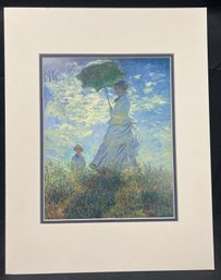 Claude Monet Woman With Parasol Signed Framed Print