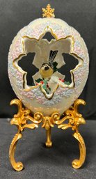 Franklin Mint Faberge Egg With Gold Toned Stand