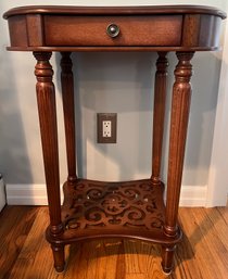 Kidney Shaped Wooden Accent Table