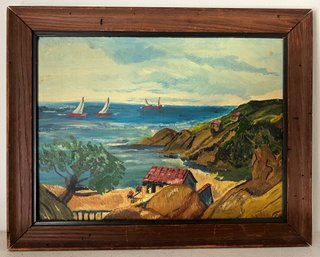 Vintage Scenic Painting Framed