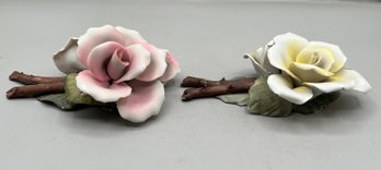 Napoleon Porcelain Rose Figurines, 2 Pieces