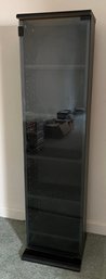 Multi Media 5 Shelf Glass Door Cabinet