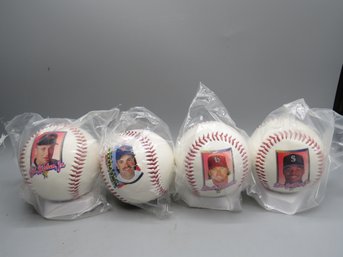Wheaties/chex Cal Ripkin Jr., Mike Piazza, Mark McGwire, Ken Griffey Jr. Baseballs - Lot Of 4 - New In Bag