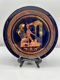 24k Gold Hand Painted Porcelain Plate Made In Greece