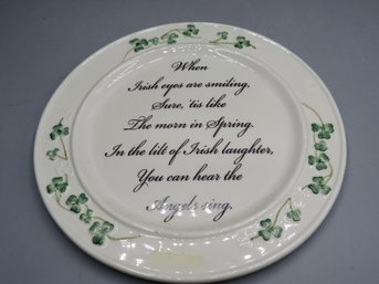 'when Irish Eyes Are Smiling...' Decorative Plate