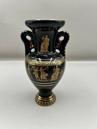 Hand Painted 24k Gold Trim Porcelain Urn