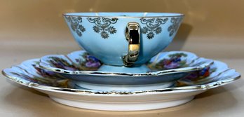 JK Decor Carlsbad Fragonard Courting Couple Desert Plate, Saucer And Tea Cup