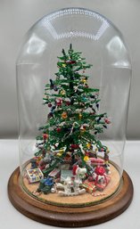 Rare Vintage Hand Made By NYC Police Officer Beaded Christmas Tree With Dome