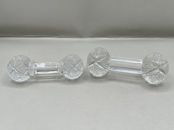 Glass Cut Barbell Knife Rest, 2 Pieces