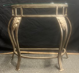 Hillsdale Bordeaux  Wrought Iron Console Table With Tempered Glass Top