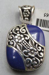 Sterling Silver Pendant With Purple Stone - New