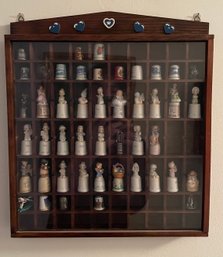 Precious Moments Thimble Collection & Assorted Thimbles With Display Case