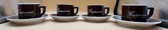 ACF Cappuccino Cups & Saucers - 4 Sets