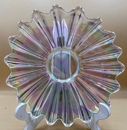 Iridescent Federal Glass Carnival Star Plate