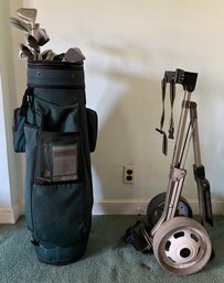 Palmer Golf Clubs With Bag & Caddy - 14 Pieces