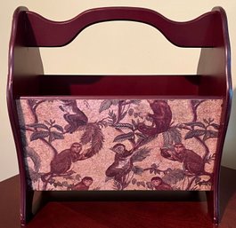 Wooden Tropical Animal Printed Magazine Rack