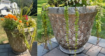 Garden Scale Motif Planter Pots - 2 Pieces