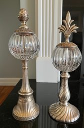 Art Deco Glass Decorative Accent Pieces - 2 Pieces