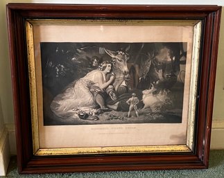 Midsummer Nights Dream Etched Printing Framed