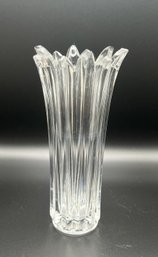 Crystal Scalloped Bud Vase