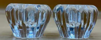 Waterford Round Taper Candle Holders Set Of 2